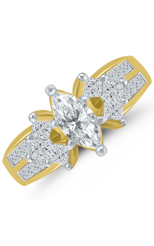 Women's Diamond Engagement Ring Marquise Center in 14K Yellow Gold