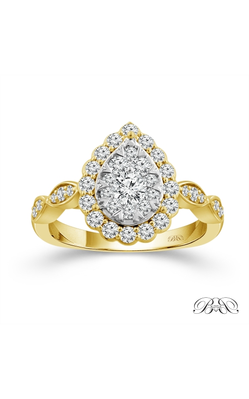 Women's Diamond Engagement Ring Beauty Bride Pear Halo 1 CTW in 10K Yellow Gold