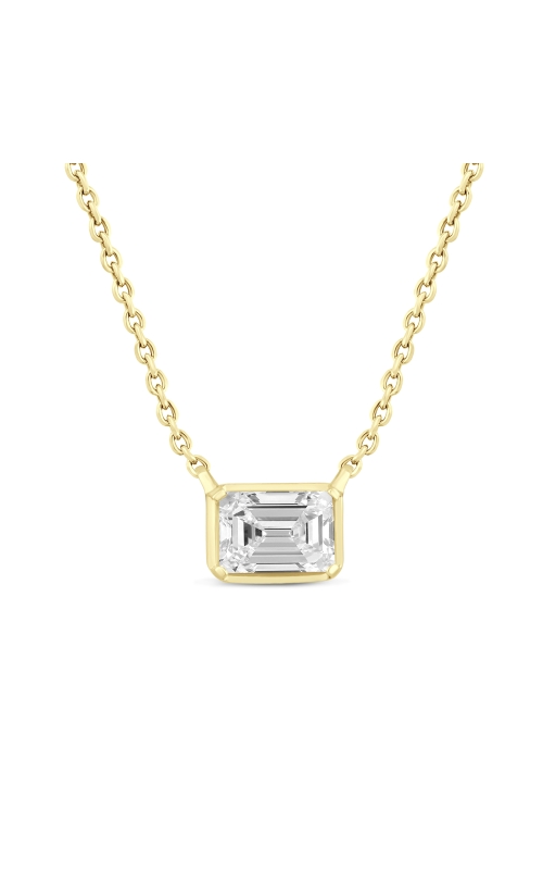 Women's Flashpoint Created Diamond Emerald Cut Pendant 1/3 CTW in 14K Yellow Gold