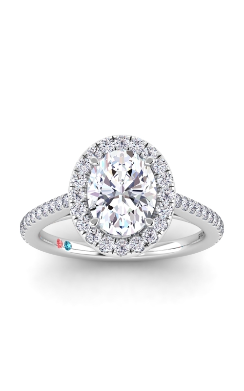Flashpoint Created Diamond Women's Engagement Ring 1 1/2 CTW Oval in 14K White Gold