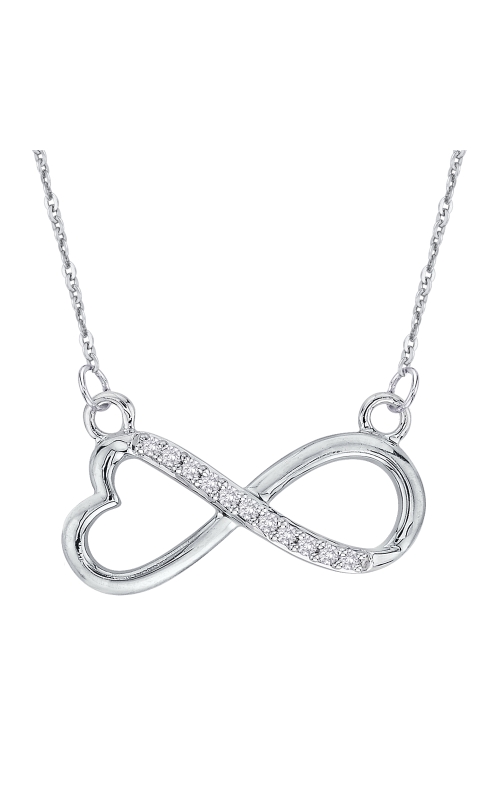 Women's Diamond Infinity Pendant In Sterling Silver 1/20CTW