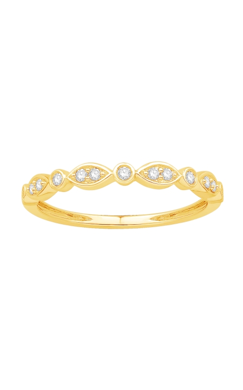 Women's Vintage Style Diamond Wedding Band In 10K Yellow Gold