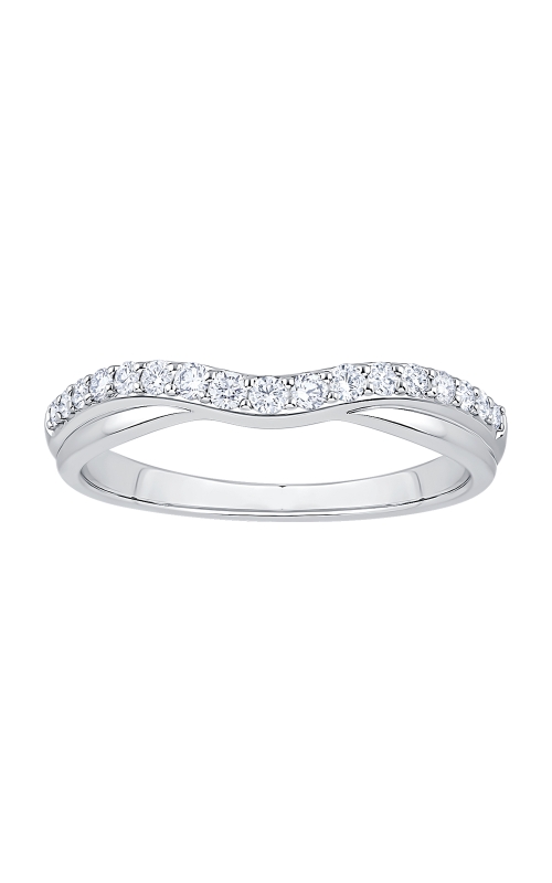 Women's Diamond Curved Wedding Band In 14K White Gold 1/4CTW