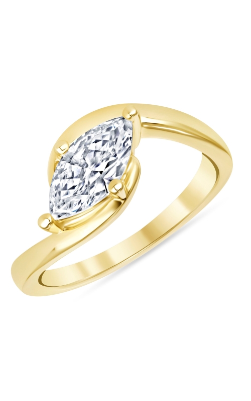 Women's Diamond Engagement Ring East/West Marquise In 14K Yellow Gold