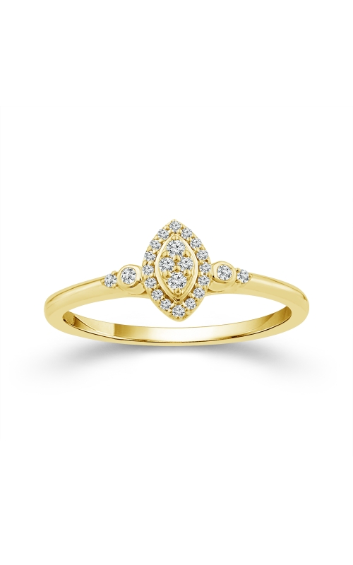 Women's Promise Ring Diamond Marquise Cluster In 10K Yellow Gold