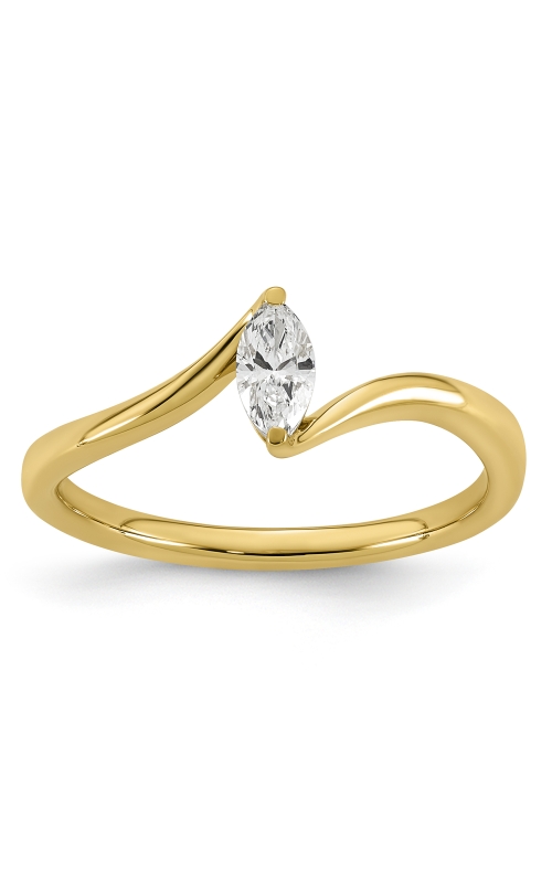 Women's Flashpoint Created Diamond Marquise Ring In 10K Yellow Gold