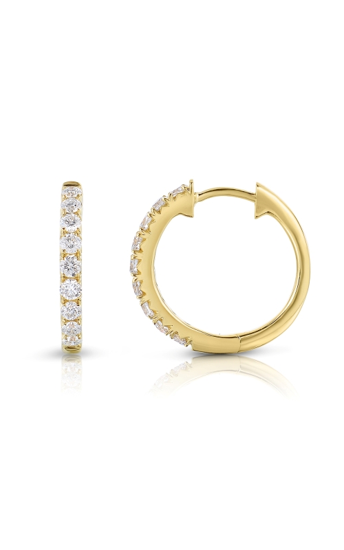 Women's Diamond Hoop Earrings 1/4 CTW in 14K Yellow Gold