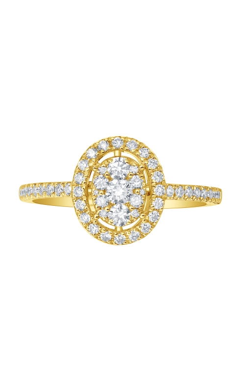 Flashpoint Created Diamond Women's Engagement Ring 1/2 CTW Cluster in 14K Yellow Gold