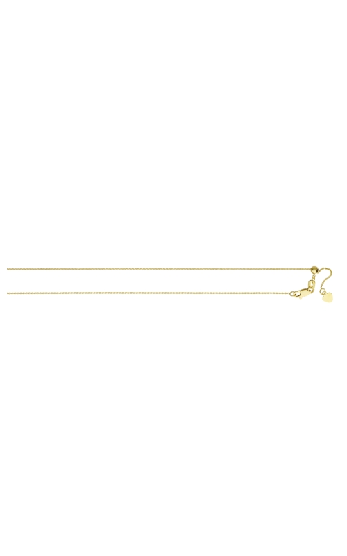22 1mm Adjustable Cable Chain In 10K Yellow Gold