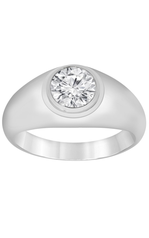 Flashpoint Created Men's Diamond Ring 1/2 CTW Round in 14K White Gold