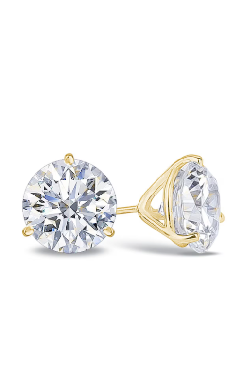 Women's Flashpoint Created Diamond Earrings Round 1 CTW in 14K Yellow Gold