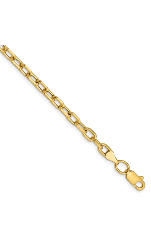 7 3.7MM Semi-Solid Cable Bracelet Chain In 14K Yellow Gold