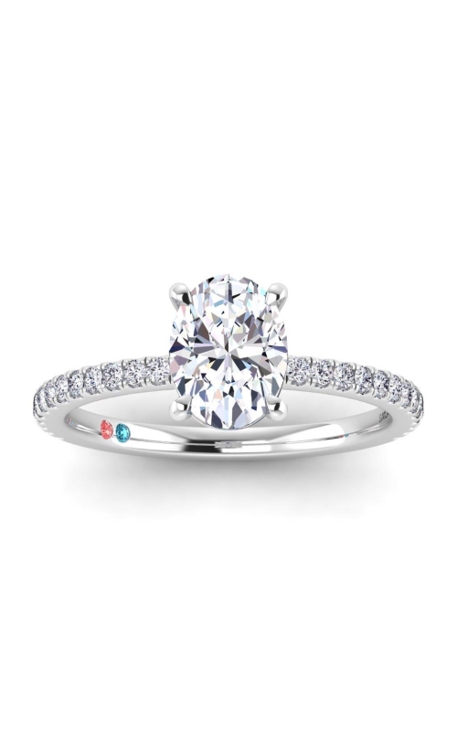 Flashpoint Created Diamond Women's Engagement Ring 2 1/3 CTW Oval in 14K White Gold