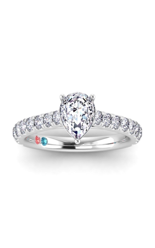 Flashpoint Created Diamond Women's Engagement Ring 1 1/3 CTW Pear in 14K Yellow Gold