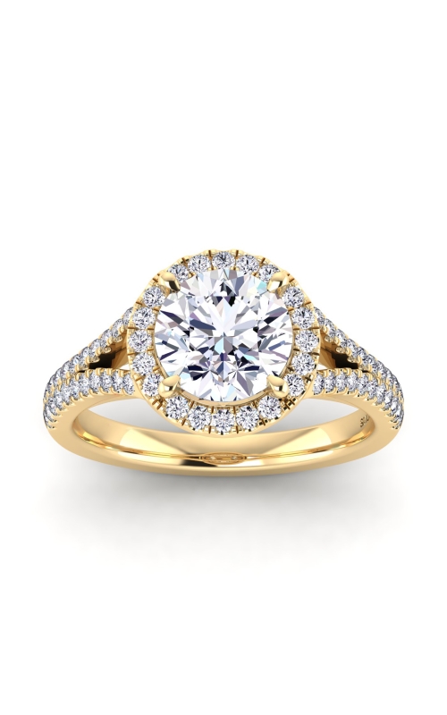 Flashpoint Created Diamond Women's Engagement Ring 1 1/2 CTW Round in 14K Yellow Gold