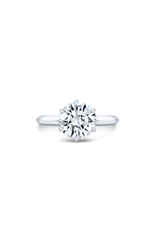 1 Carat Round Brilliant Diamond Solitaire Engagement Ring in 14K White Gold