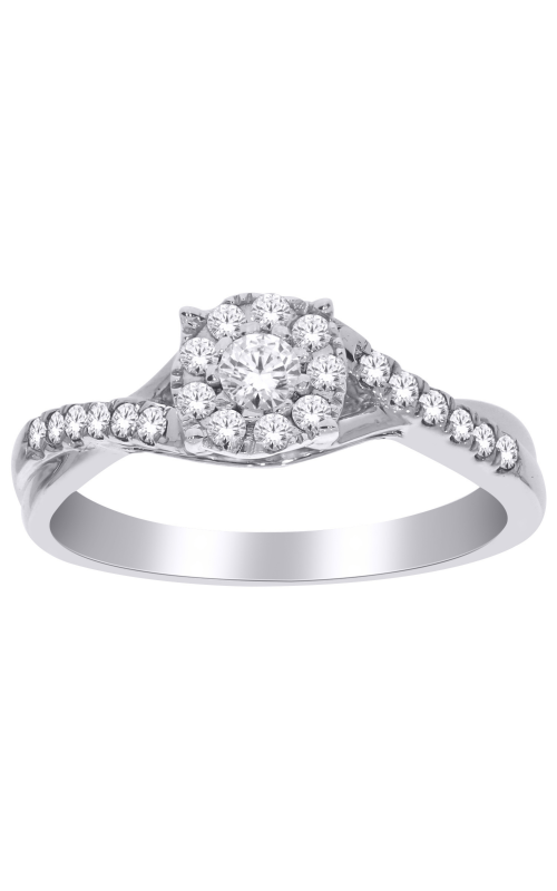 Women's Diamond Engagement Ring Round in 10K White Gold