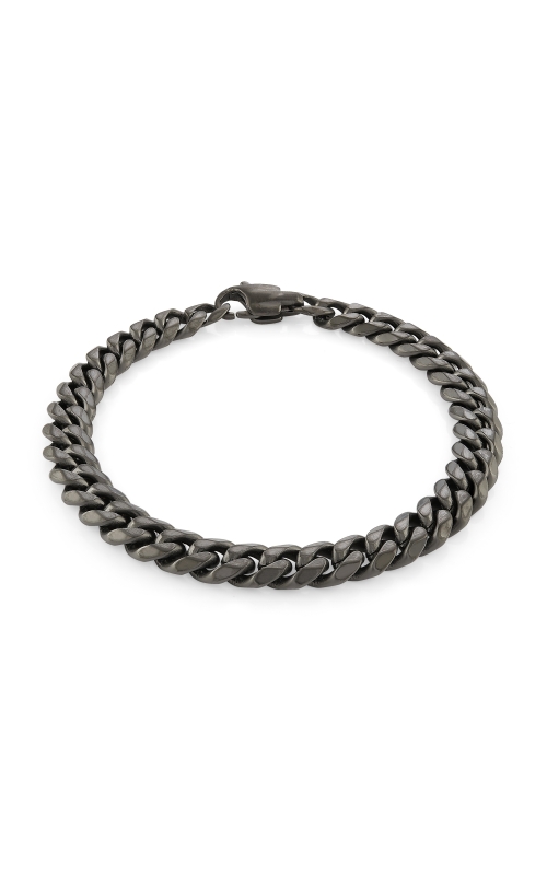 Men's Curb Link Bracelet in Matte Gunmetal
