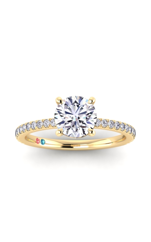 Flashpoint Created Diamond Women's Engagement Ring 1 3/4 CTW Round in 14K Yellow Gold