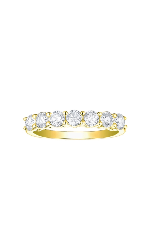 Flashpoint Created Diamond Anniversary Ring 1 CTW 7 Round Stones in 14K Yellow Gold
