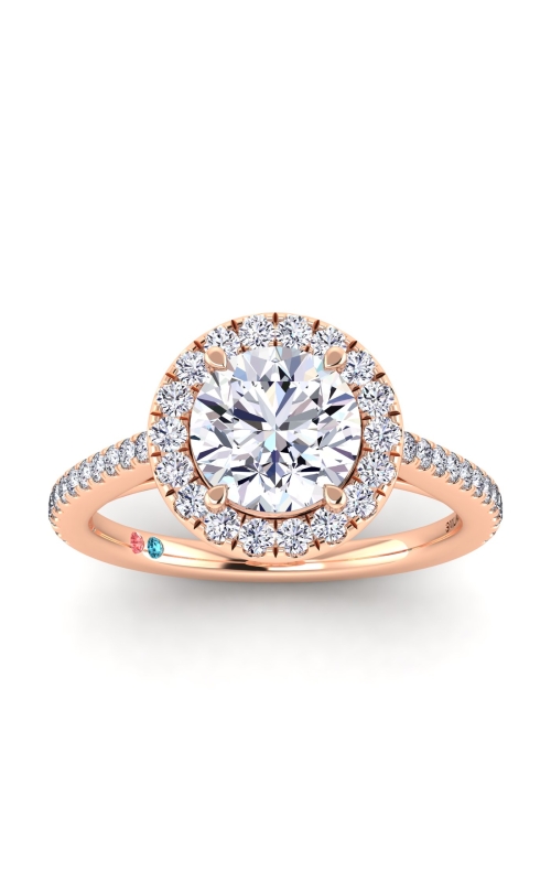 Flashpoint Created Diamond Women's Engagement Ring 1 1/2 CTW Round in 14K Rose Gold