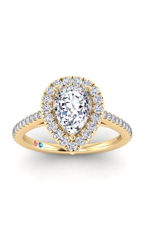 Flashpoint Created Diamond Women's Engagement Ring 1 3/8 CTW Princess in 14K Yellow Gold