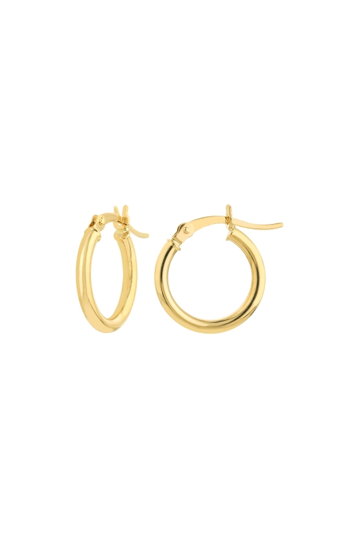 Ladies Open Hoop Earrings 15 MM in 10 KT Yellow Gold