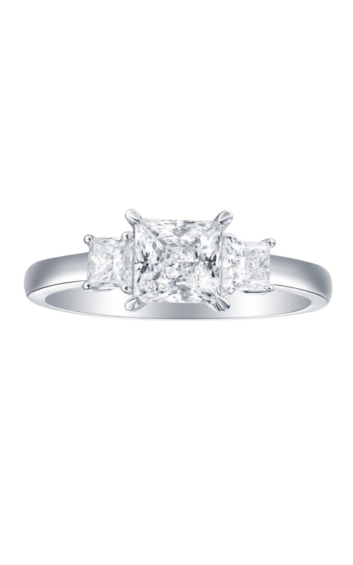 Flashpoint Created Diamond 3 Stone 1 1/2 CTW Princess Cut in 14K White Gold