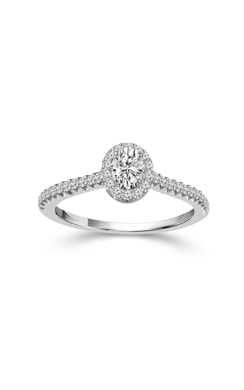Women's Diamond Engagement Ring 1/2 CTW 1/4 CT Oval in 14K White Gold