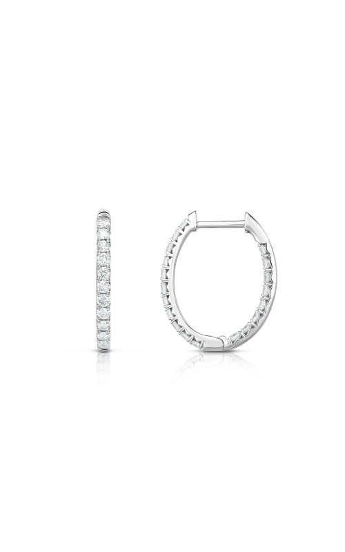 Women's Diamond Hoop Earrings 3/4 CTW in 14K White Gold