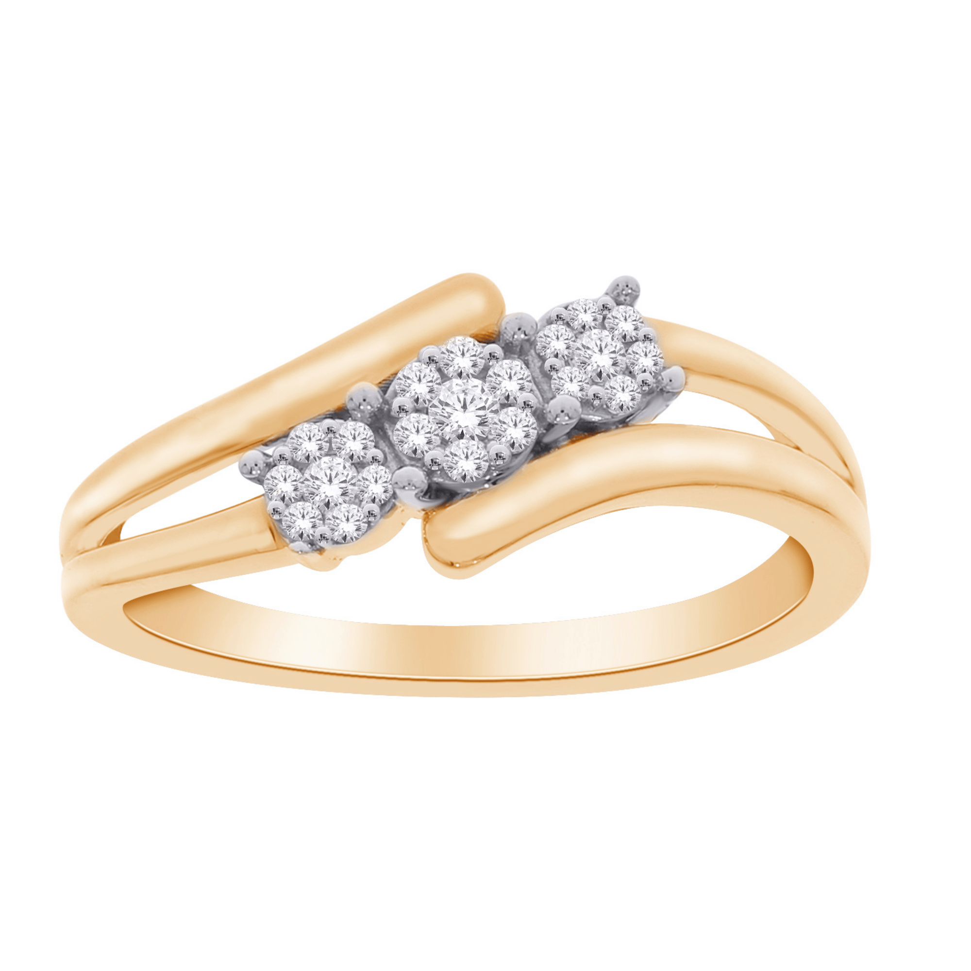 10K White Gold 1/8 CTW Diamond Cluster Twist Promise Ring 10K White Gold 1/8 CTW Diamond Cluster Twist Promise Ring