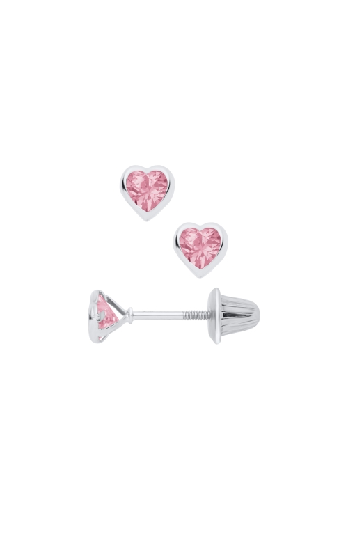 Heart Shape Cubic Zirconia Stud Earrings