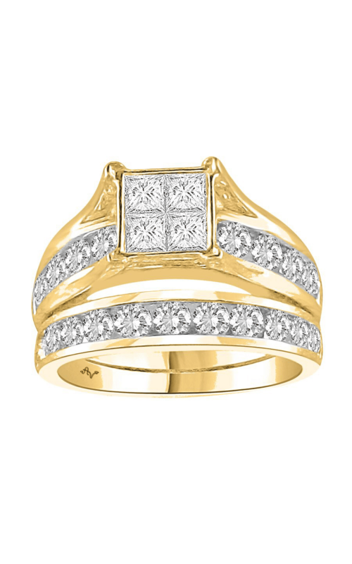 Women's Diamond Quad Engagement Ring Set 1/2 CTW in 14K Yellow Gold