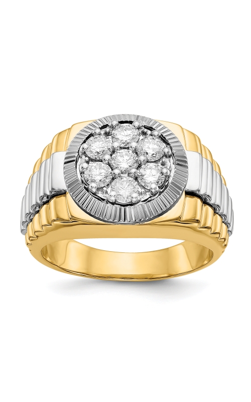 Flashpoint Created Men's Diamond Band 1 CTW in 14K Yellow and White Gold