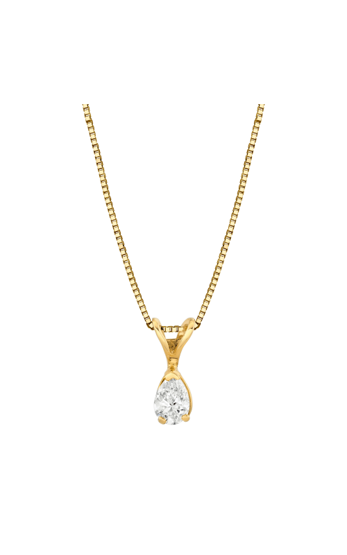 Women's Diamond Pear Pendant Necklace 1/3 CTW in 14K Yellow Gold