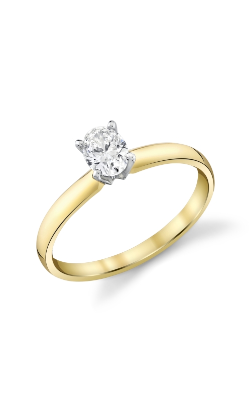 Women's Diamond Oval Solitaire Ring 1/4 CTW in 14K Yellow Gold