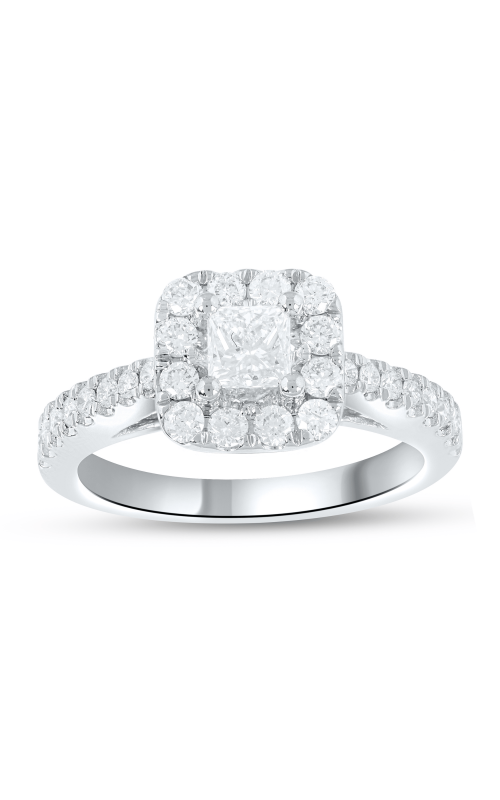 Women's Bliss Bride Diamond Halo Engagement Ring 1 1/20 CTW in 14K White Gold