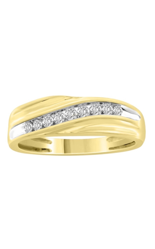Men's Diamond Wedding Band 1/4 CTW in 10K Yellow Gold