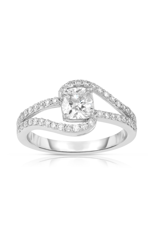 Women's Semi-Mount Sidestones Engagement Ring 1/3 CTW in 14K White Gold