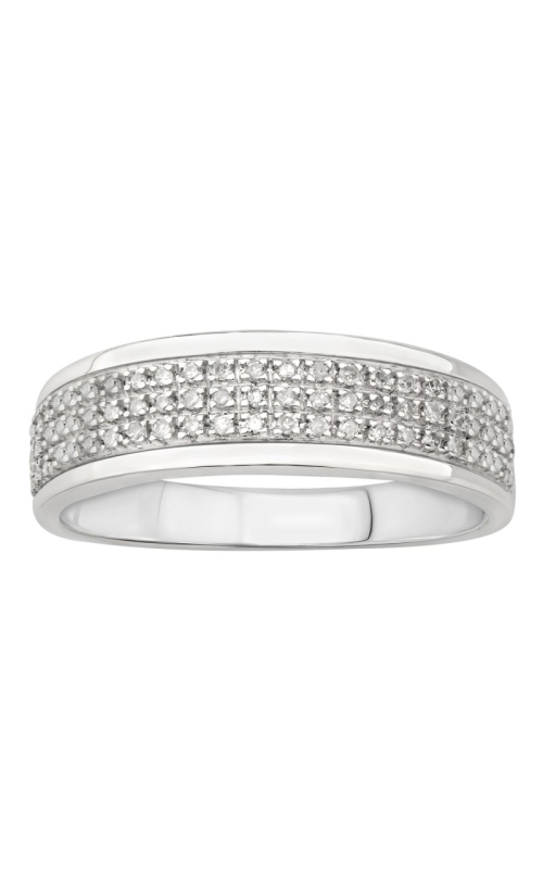 Men's Diamond Wedding Band 3 Row 1/4 CTW in Sterling Silver