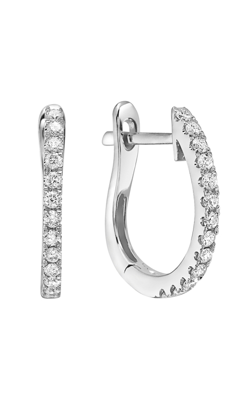Women's Diamond Hoop Earrings 1/4 CTW in 14K White Gold
