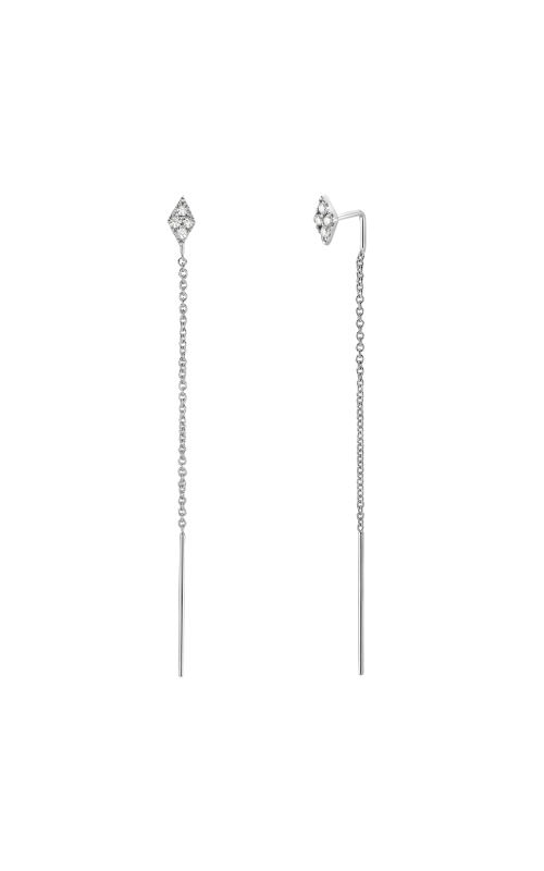 Women's Diamond Dangle Earrings 1/8 CTW in 14K White Gold