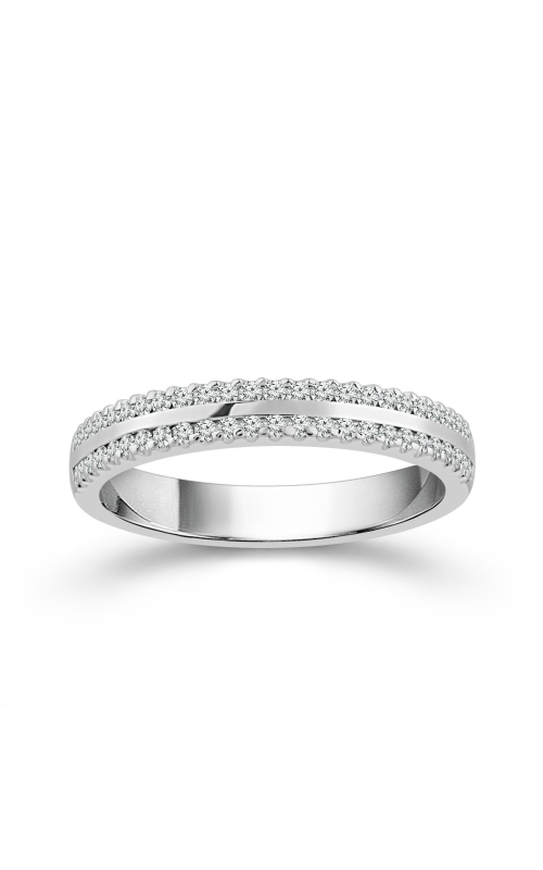 Women's Double Row Diamond Anniversary Band 1/4 CTW in 14K White Gold
