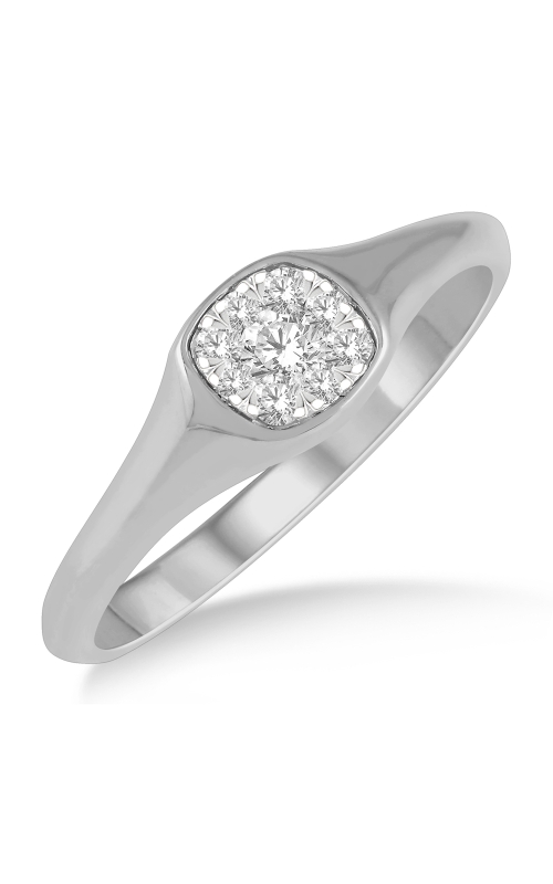 Women's Diamond Cluster ring 1/8 CTW in 10K White Gold