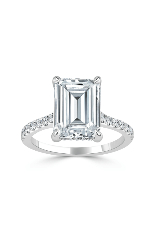 Women's Imagine Bridal Emerald Semi-Mount Hidden Halo 1/3 CTW in 14K White Gold