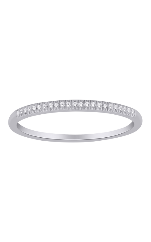 Women's Diamond Wedding Band 1/10 CTW in 10K White Gold