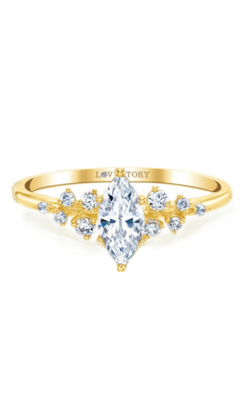 Only You Women's Diamond Engagement Ring 1/2 ct. Marquise 5/8 CTW in 14K Yellow Gold