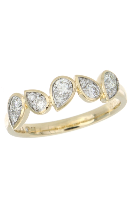 3/8 CTW Pear Diamond Bezel Band in 14K Yellow Gold