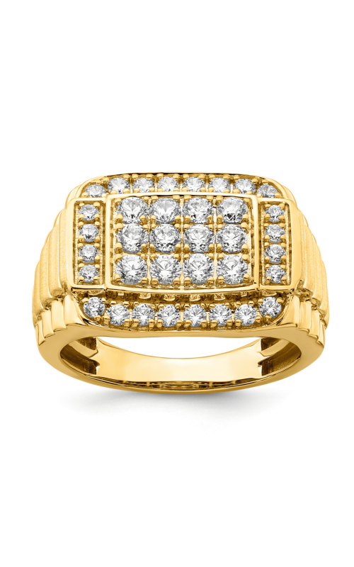 Flashpoint Created Diamond Men's Band 3/8 CTW in 10K Yellow Gold