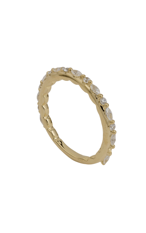 Women's Round and Marquise Diamond Wedding Band 1/2 CTW in 14K Yellow Gold